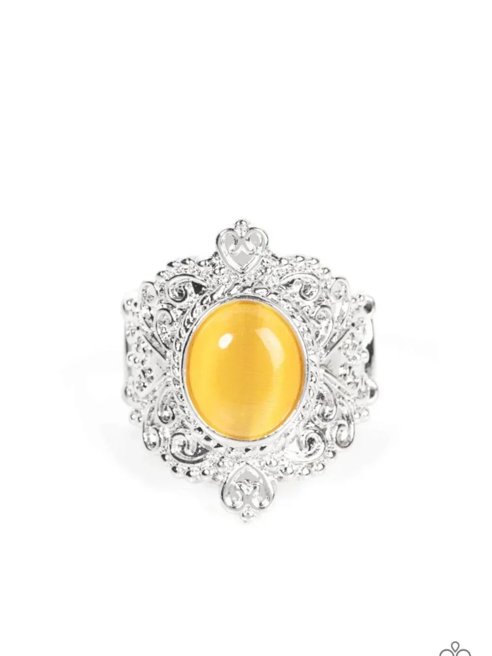 Paparazzi Jewelry Accessories - Delightfully Dreamy - Yellow Ring - Vintage